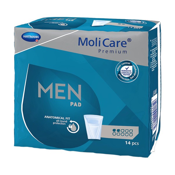 MoliCare Premium Men Pad, wkłady chłonne, 2 krople, 14 szt.