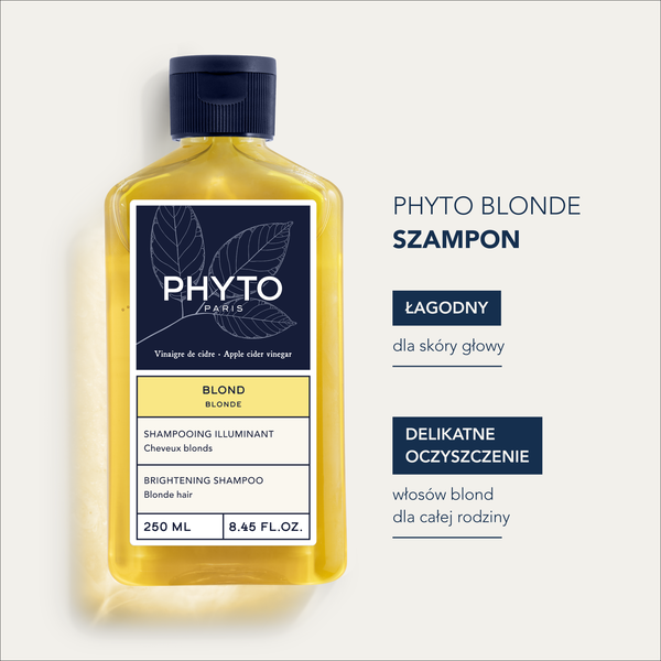 Phyto Blond, szampon rozświetlający do włosów blond, 250 ml