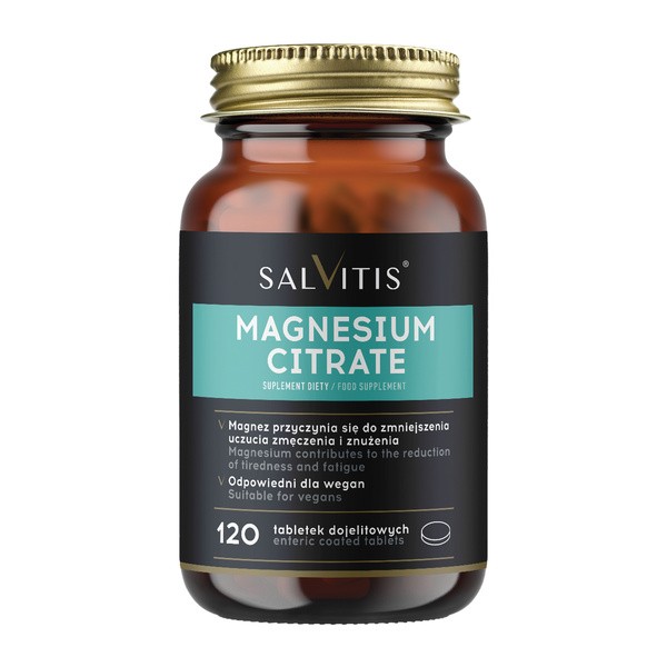 Salvitis Magnesium Citrate, tabletki dojelitowe, 120 szt.