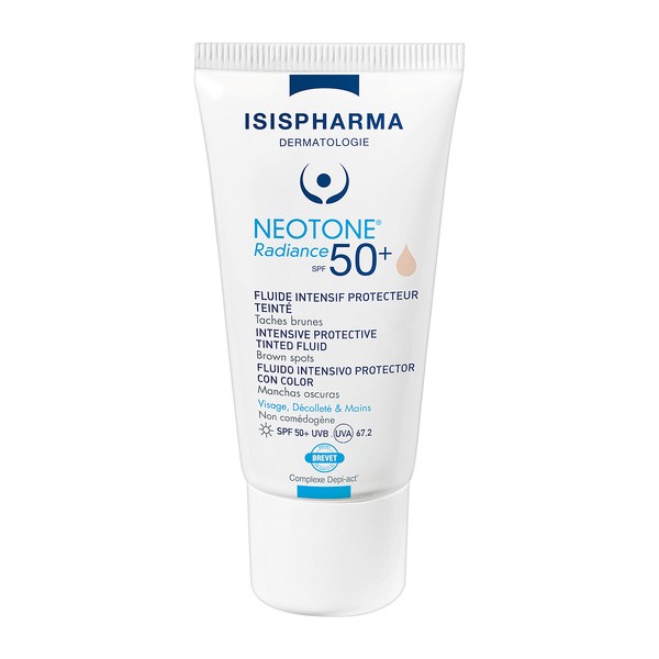 ISISPHARMA NEOTONE RADIANCE SPF 50+, krem likwidujący przebarwienia skóry na dzień SPF50+, lekko koloryzujący, 30ml