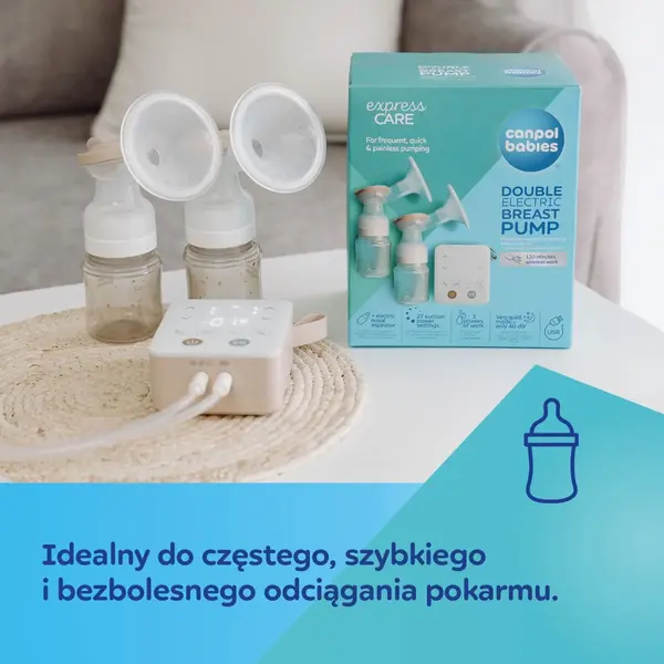 Canpol Babies ExpressCare, podwójny laktator elektryczny, 1 szt.