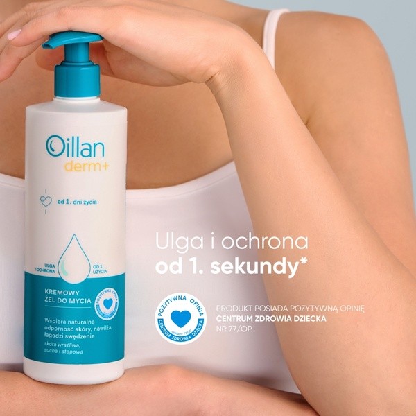 Oillan Derm+, kremowy żel do mycia ciała, 400 ml