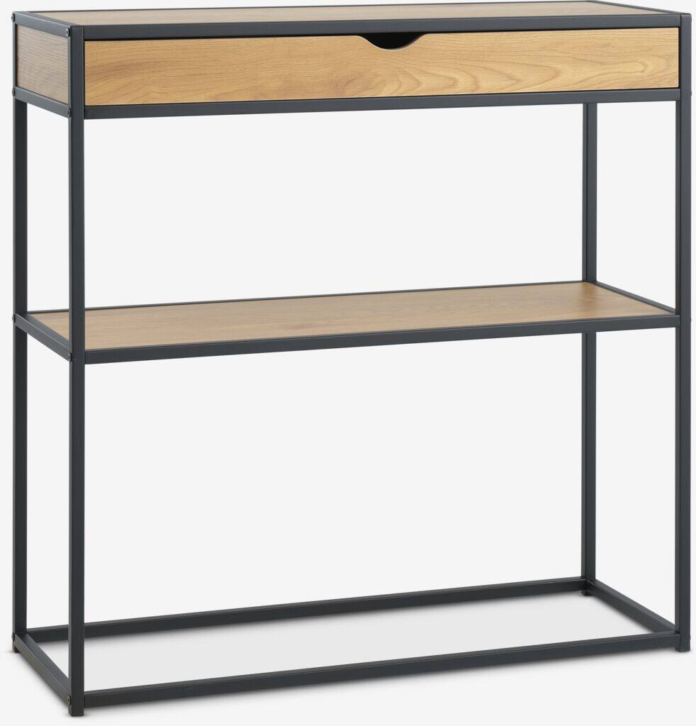 TRAPPEDAL Konsolbord TRAPPEDAL 30x80 1 skuffe eg/sort