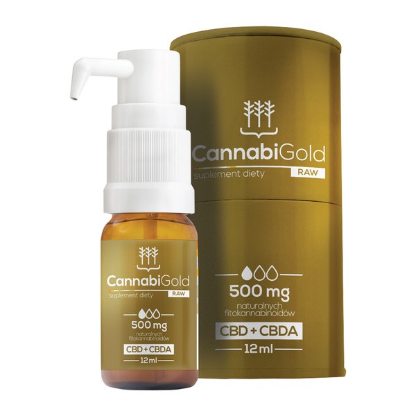 CannabiGold RAW, 500 mg, krople, 12 ml