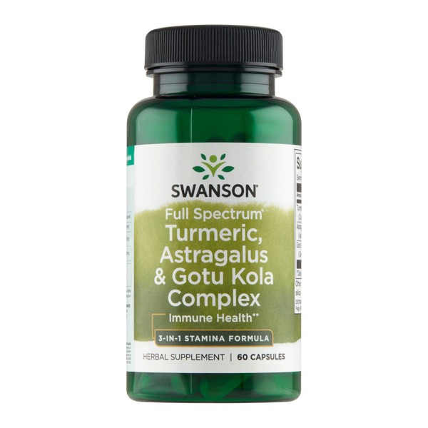Swanson Full Spectrum Turmeric Astragalus & Gotu Kola Complex, kapsułki, 60 szt.