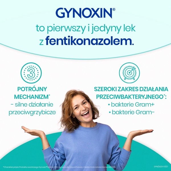 Gynoxin Optima, 200 mg, kapsułki dopochwowe, miękkie, 3 szt.