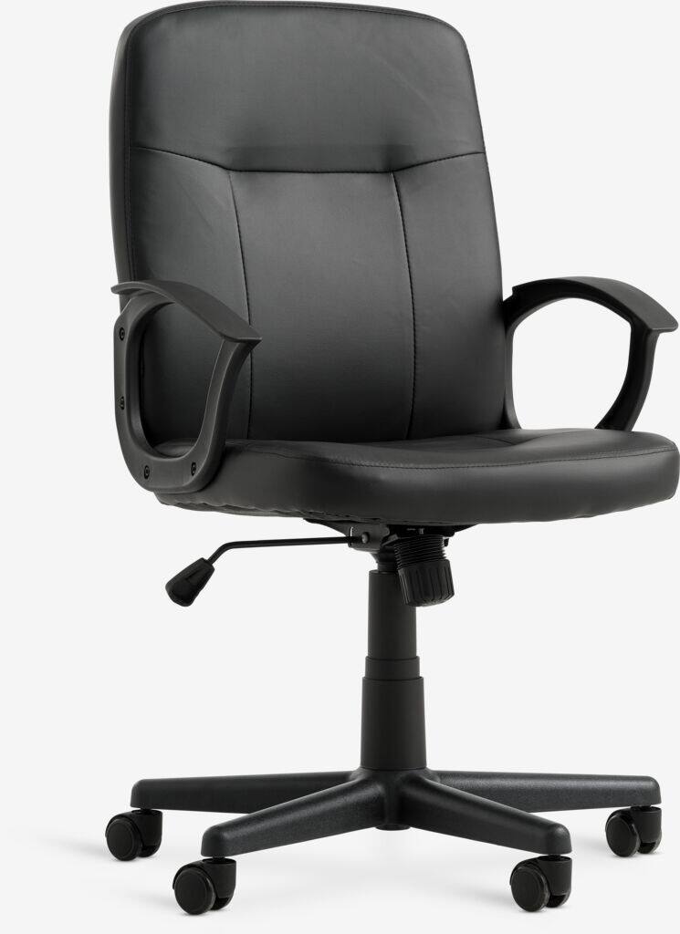 NIMTOFTE Kontorstol NIMTOFTE Sort imiteret læder/sort