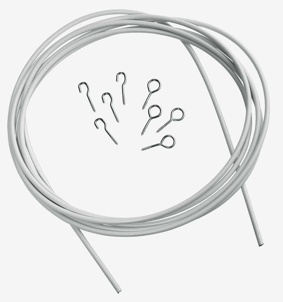 Spiralgardin 3 m/pakke hvid