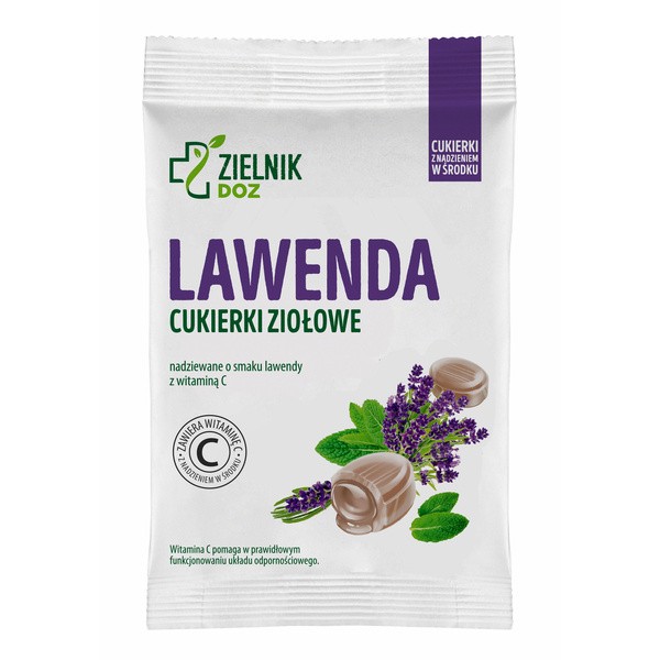 ZIELNIK DOZ Lawenda, cukierki ziołowe, 60 g