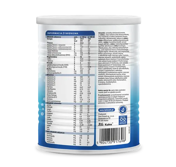 Laktowit Laktoferyna+MFGM 2, mleko następne po 6. miesiącu życia, 400 g