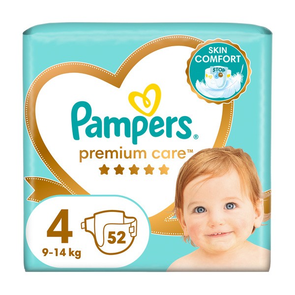 Pampers Premium Care 4 (9−14 kg), pieluszki jednorazowe, 52 szt.