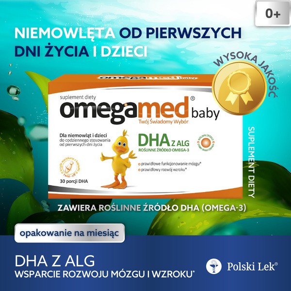 Omegamed Baby, kapsułki twist-off, DHA z alg, 30 szt.