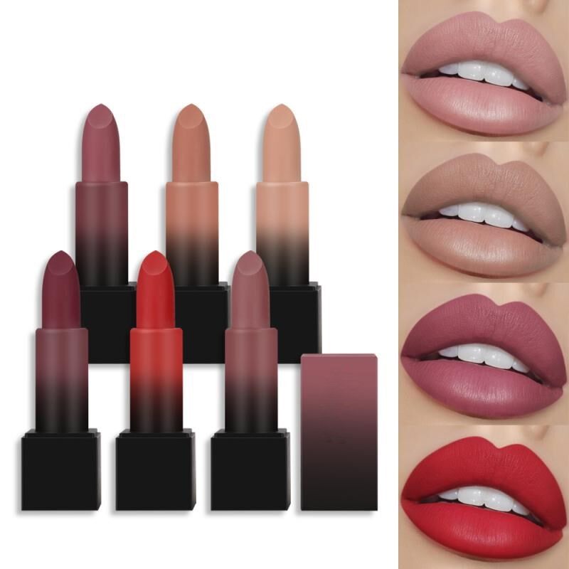 Batom 10 cores, não transfere, hidratante, matte, longa duração, à prova d'água, cosméticos, maquiagem labial, TSLM