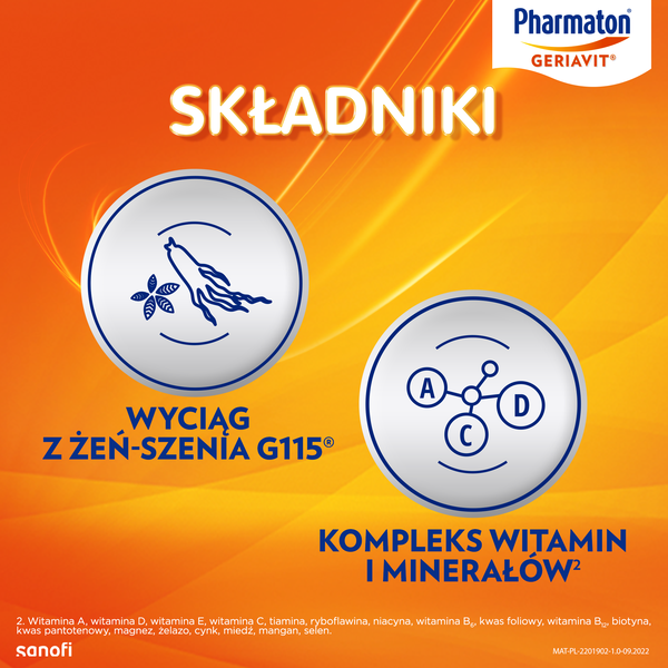 Pharmaton Geriavit, tabletki powlekane, 100 szt.