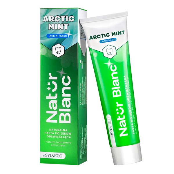 Sylveco Natur Blanc Arctic Mint, pasta do zębów odświeżająca, 100 ml