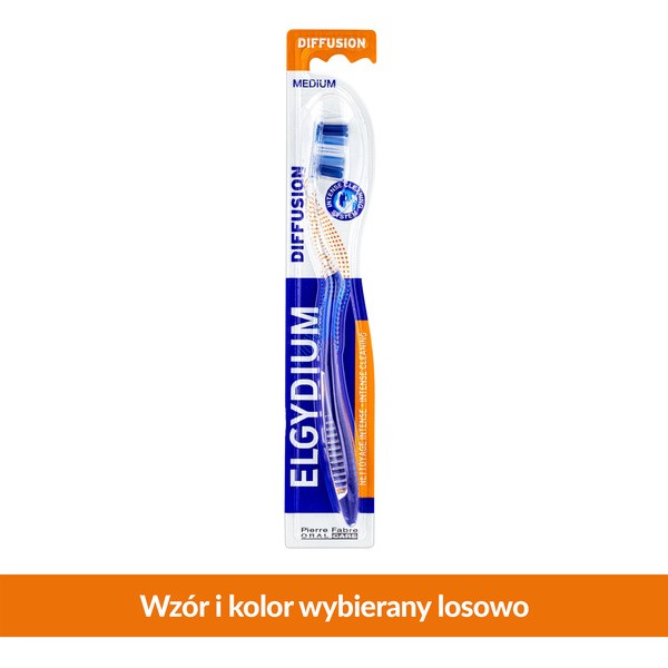 Elgydium Diffusion, szczoteczka do zębów, średnia, 1 szt.