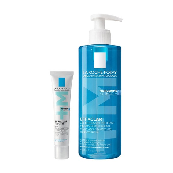 Zestaw La Roche-Posay Effaclar, Foaming Gel, żel oczyszczający dla skóry skłonnej do trądziku, 400 ml + Duo+ M, krem o potrójnym działaniu przeciw niedoskonałościom, 40 ml