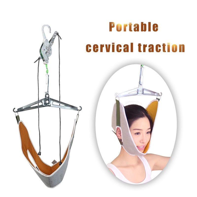 Zestaw do masażu szyi, urządzenie do trakcji szyi, urządzenie do rozciągania szyi i pleców, regulacja, chiropraktyka, masażer głowy i pleców, relaks