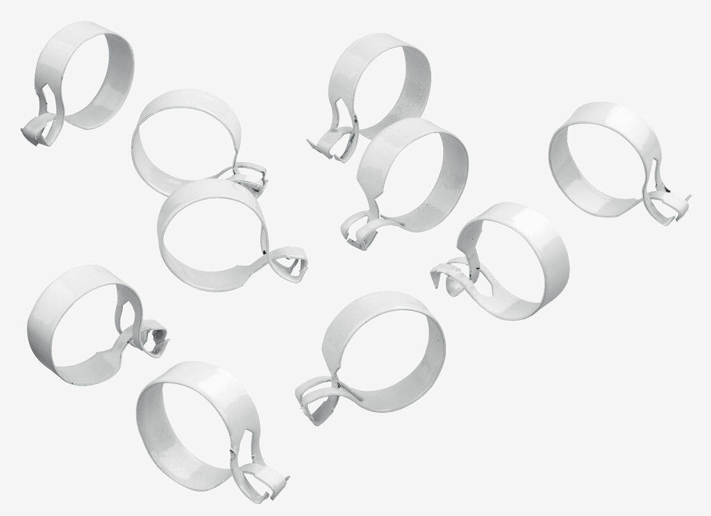 Gardinringe Ø12mm 10 stk/pakke hvide