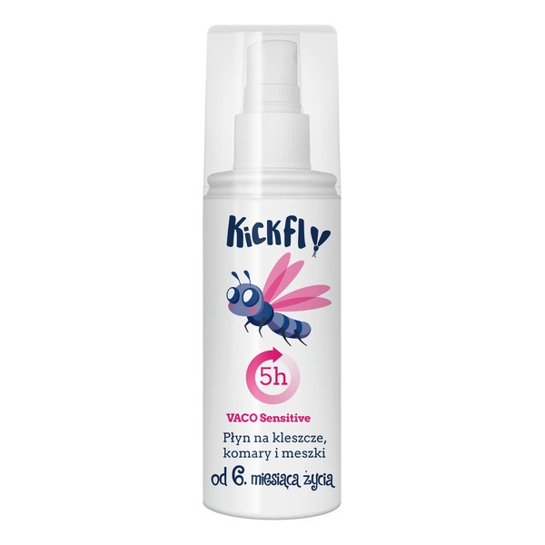 KickFly Sensitive, płyn na komary, kleszcze, meszki, 80 ml