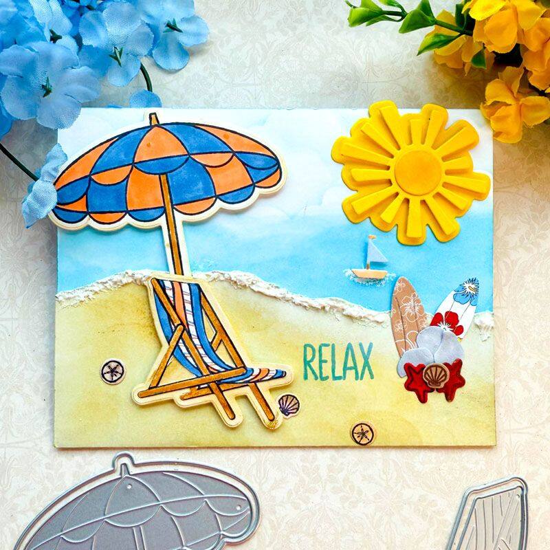 Beach Time Clear Stamp Set of 12