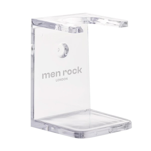 Men Rock, przezroczysty stojak na pędzel do golenia, 1 szt.
