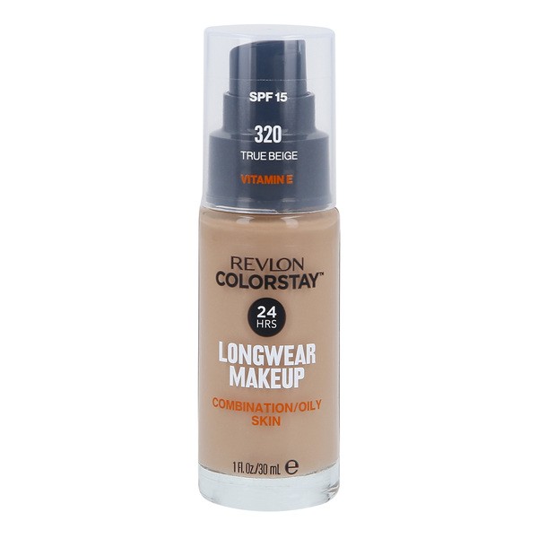 Revlon Colorstay Longwear Makeup SPF 15, podkład z pompką dla skóry tłustej i mieszanej, 320 True Beige, 30 ml