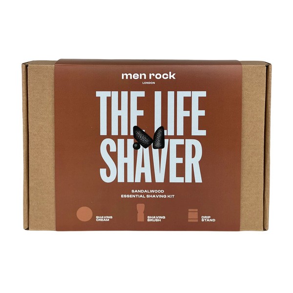 Men Rock The Life Shaver Sandalwood, zestaw upominkowy do golenia, 1 szt.