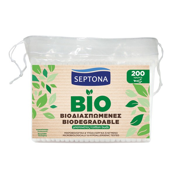 Septona Bio, biodegradowalne patyczki higieniczne, 200 szt.
