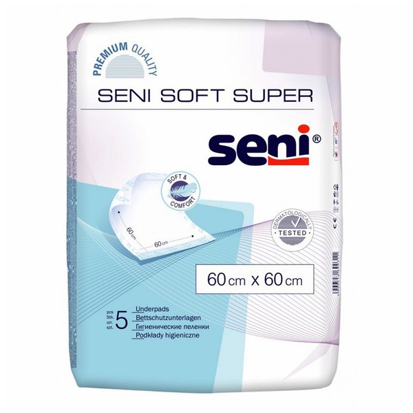 Zestaw 3 x Seni SoftSuper, podkłady higieniczne, 60 cm x 60 cm, 5 szt.