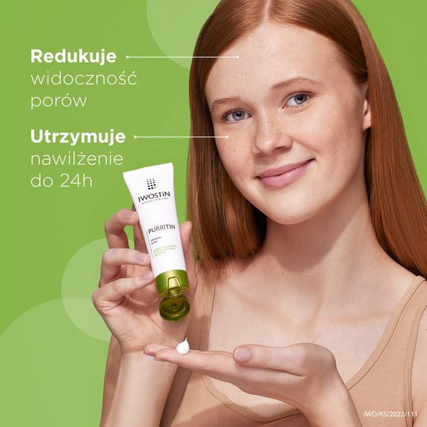 Iwostin Purritin, aktywny krem, skóra tłusta i trądzikowa, 40 ml