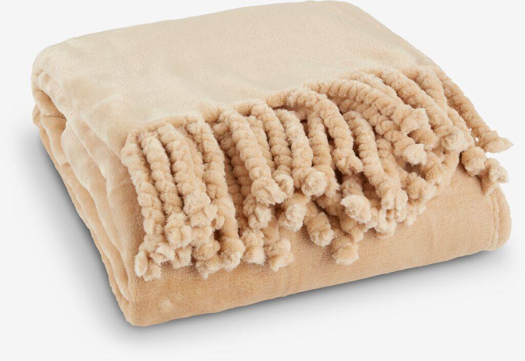 BONDEROSE Fleece tæppe BONDEROSE 130x170 latte