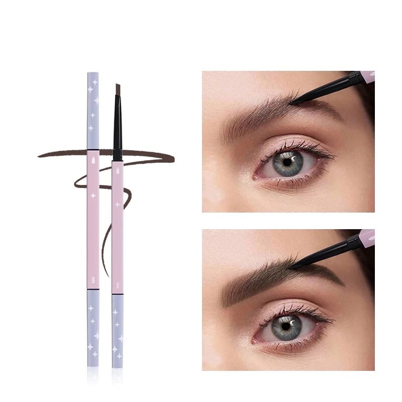 Nuova matita per sopracciglia automatica, impermeabile e a lunga durata con pennellino, strumento cosmetico per definire le sopracciglia.