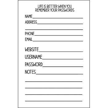 phone&passwords4CreativeDex Clear Stamp Set