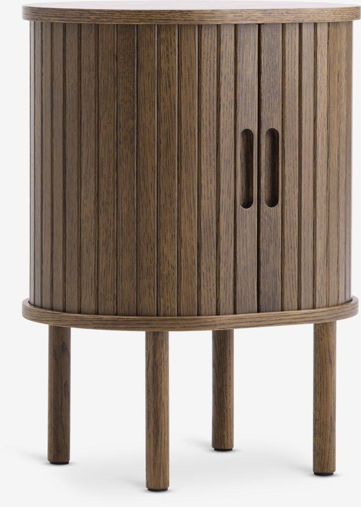 LYNGVIG LYNGVIG sengebord, 2 lameldøre, mørk eg