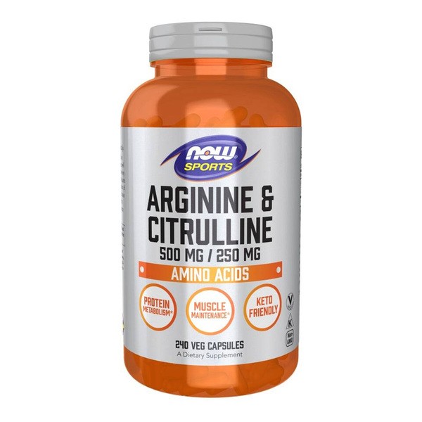Now Sports Arginine & Citrulline, kapsułki, 240 szt.
