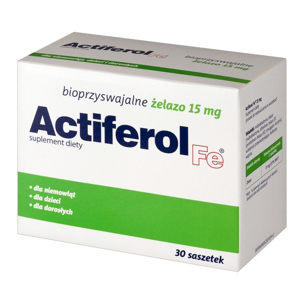 Actiferol Fe, 15 mg, proszek do rozpuszczania, saszetki, 30 szt.