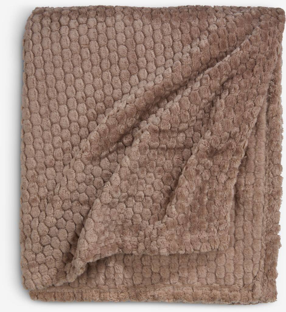 ROSENVIAL ROSENVIAL fleece tæppe 130x160 mørk sand