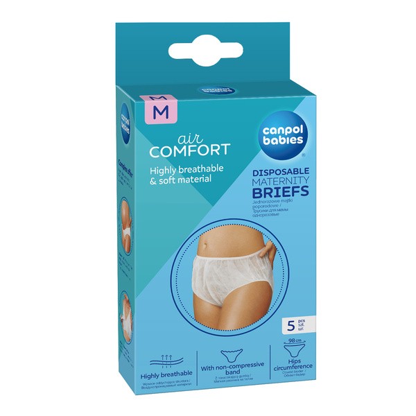 Canpol, jednorazowe majtki poporodowe, rozmiar M, 5 szt.