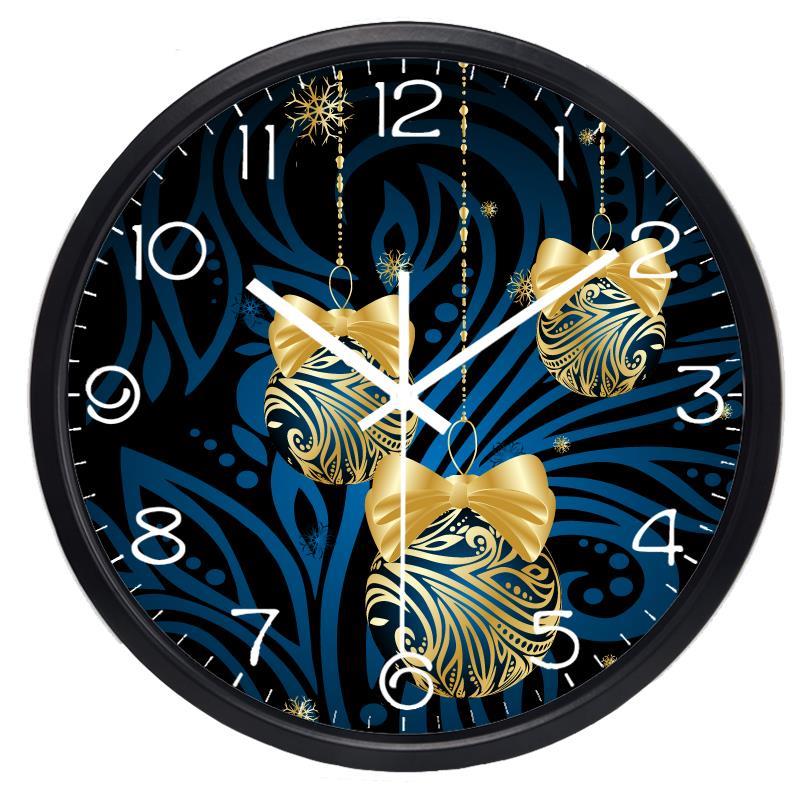 Kerstdecoraties, festivalcadeauwinkel, wandklok, modieuze, populaire huisdecoratie, vintage, stille, mooie, duurzame klok