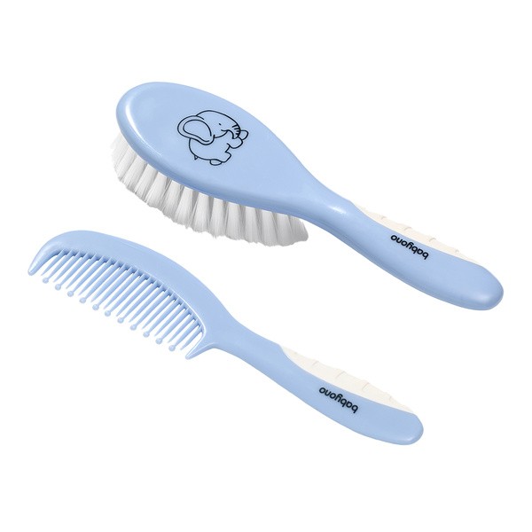 BabyOno, szczotka i grzebień do włosów dla dzieci i niemowląt, miękkie włosie, niebieskie