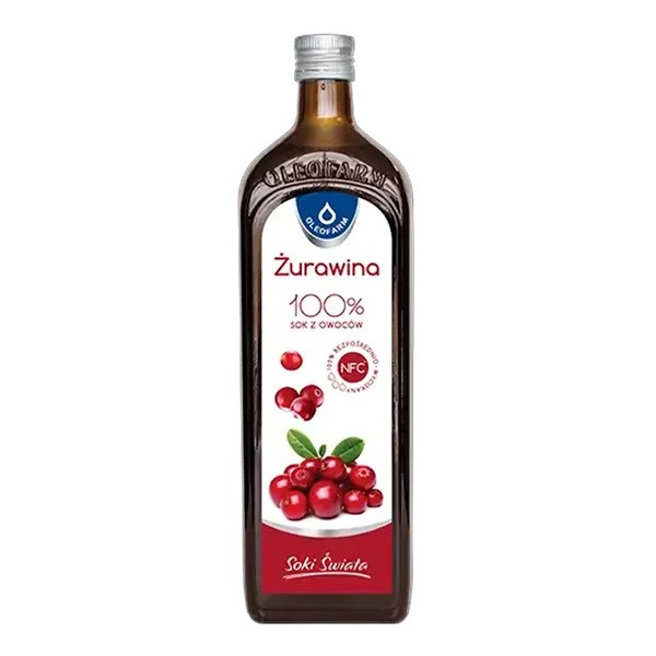 Oleofarm, Żurawina 100% sok z owoców żurawiny, 980 ml