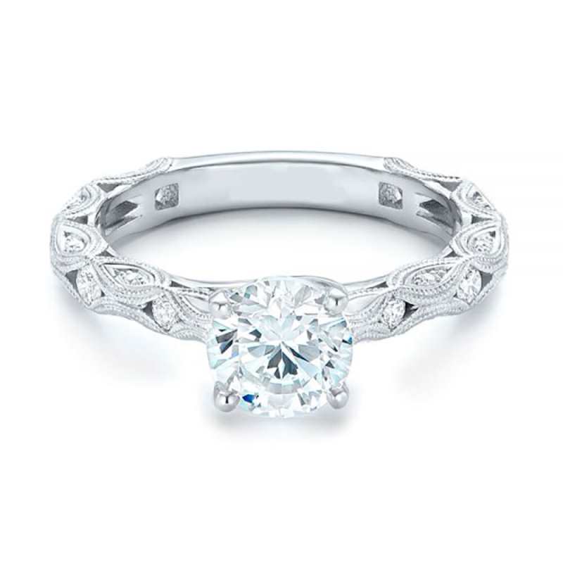 Klasyczny z bialego zlota okragly doskonaly kroj Party Engagem prezent bizuteria rocznicowa