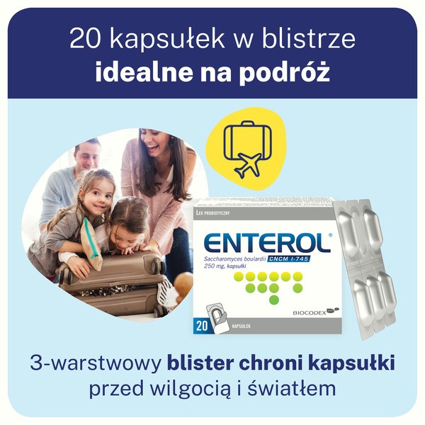 Enterol, 250 mg, kapsułki, 20 szt