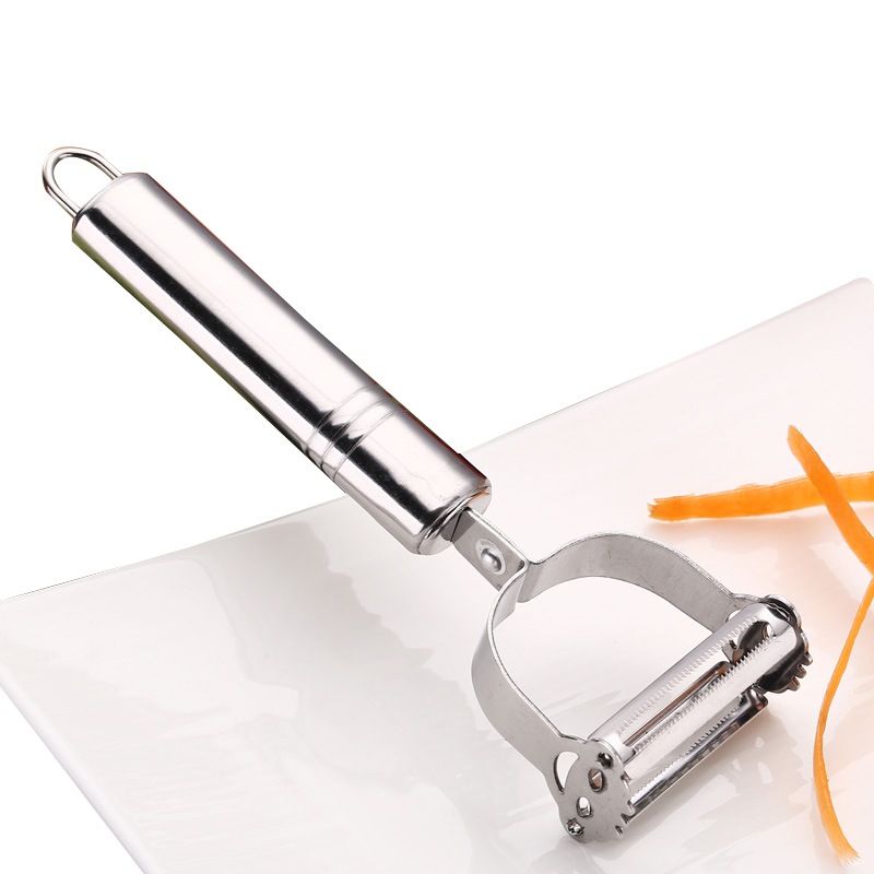 Kreatywna krajalnica do owoców ze stali nierdzewnej, podwójna tarka, obieraczka do warzyw Julienne, wielofunkcyjna krajalnica do marchwi, obieraczka do ziemniaków