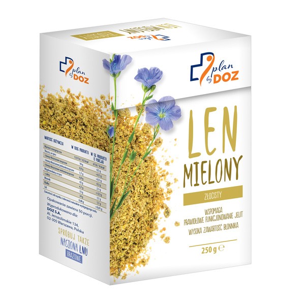 Plan by DOZ, Len mielony, złocisty, 250 g