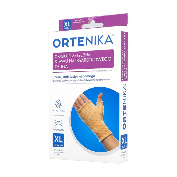 Ortenika, opaska elastyczna stawu nadgarstkowego, długa, rozmiar XL,1 szt.