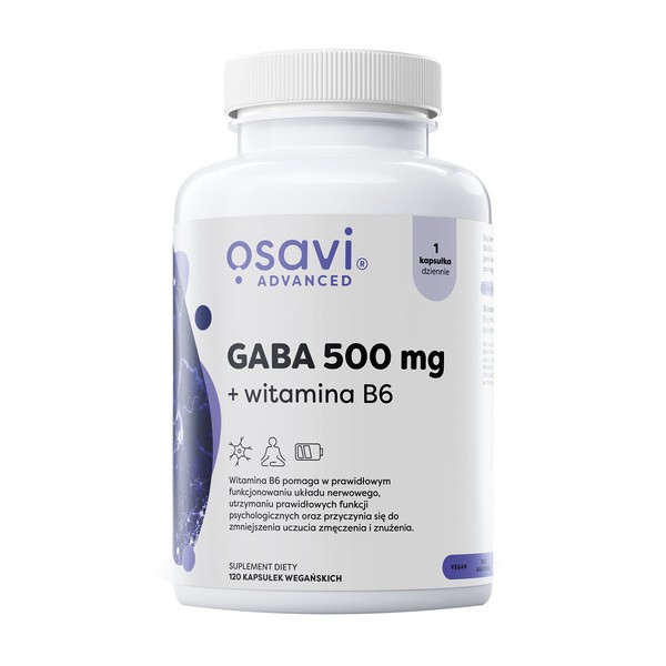 Osavi Gaba 500 mg + witamina B6, kapsułki, 120 szt.