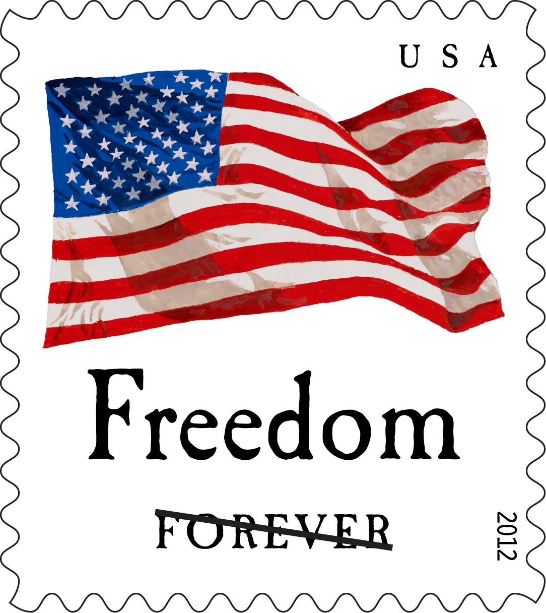 2012 USPS Forever Stamps Four Flags Flag and Equality
