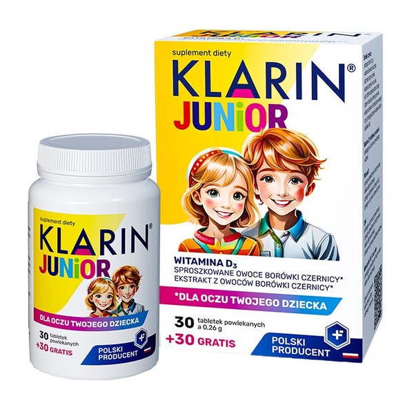 Klarin Junior, tabletki powlekane, 30 szt. + 30 szt.